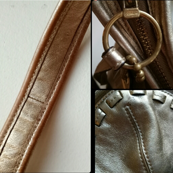 Auth Coach monogram pleated hobo bag - Picture 7 of 7